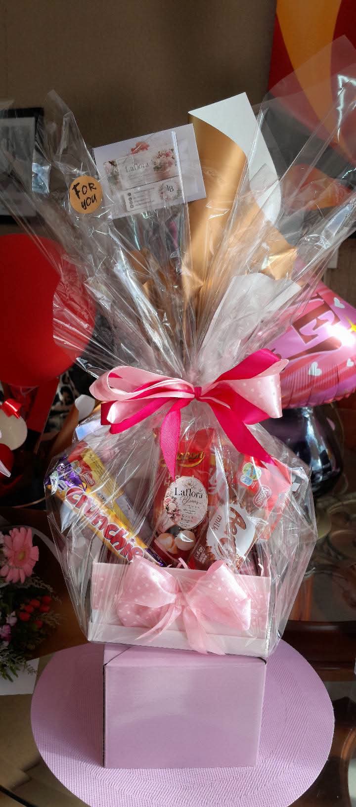 Luxury Cellophane Hampers by LaFlora Blooms